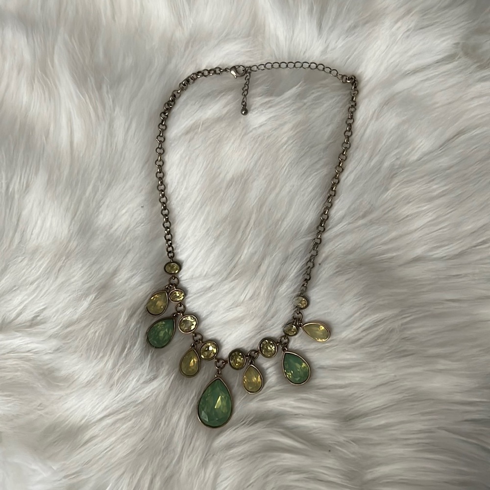 Gemstone Yellow and Green Necklace
